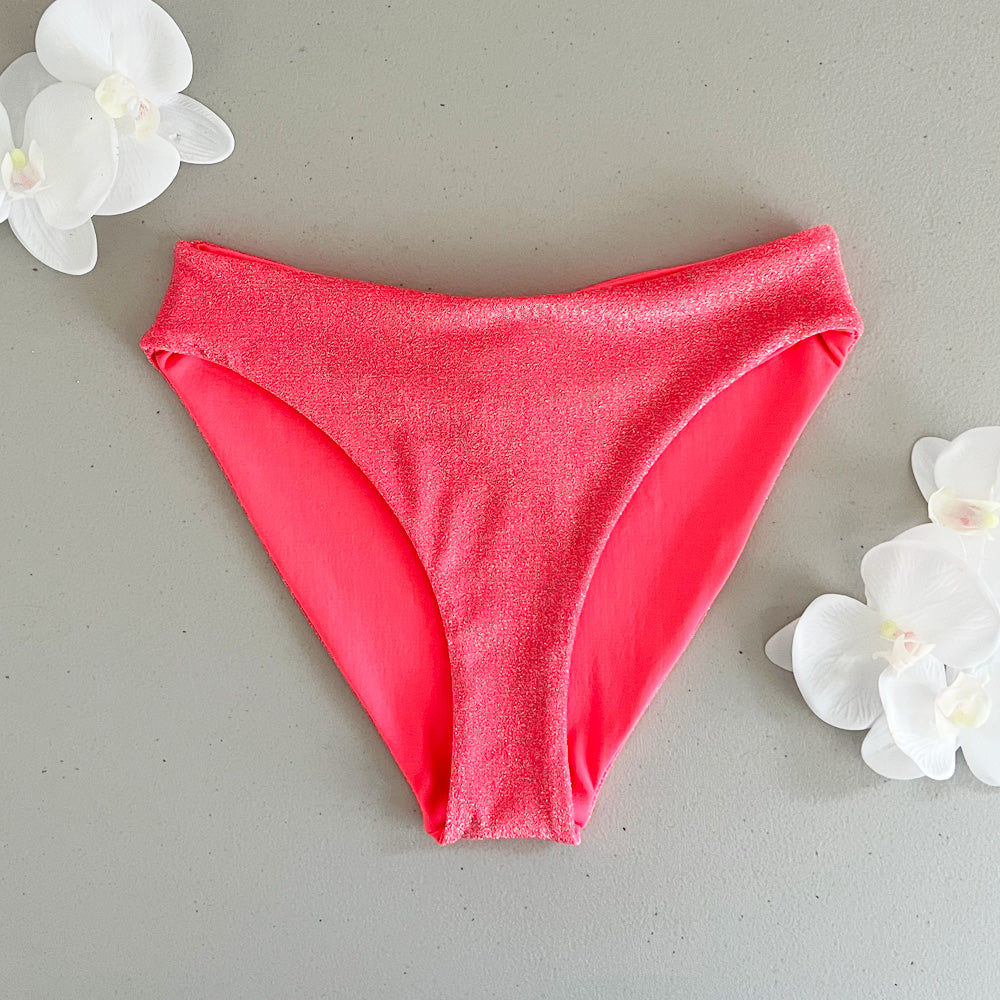 The Perfect Coral Leopard Bikini Bottoms With Gold Detail