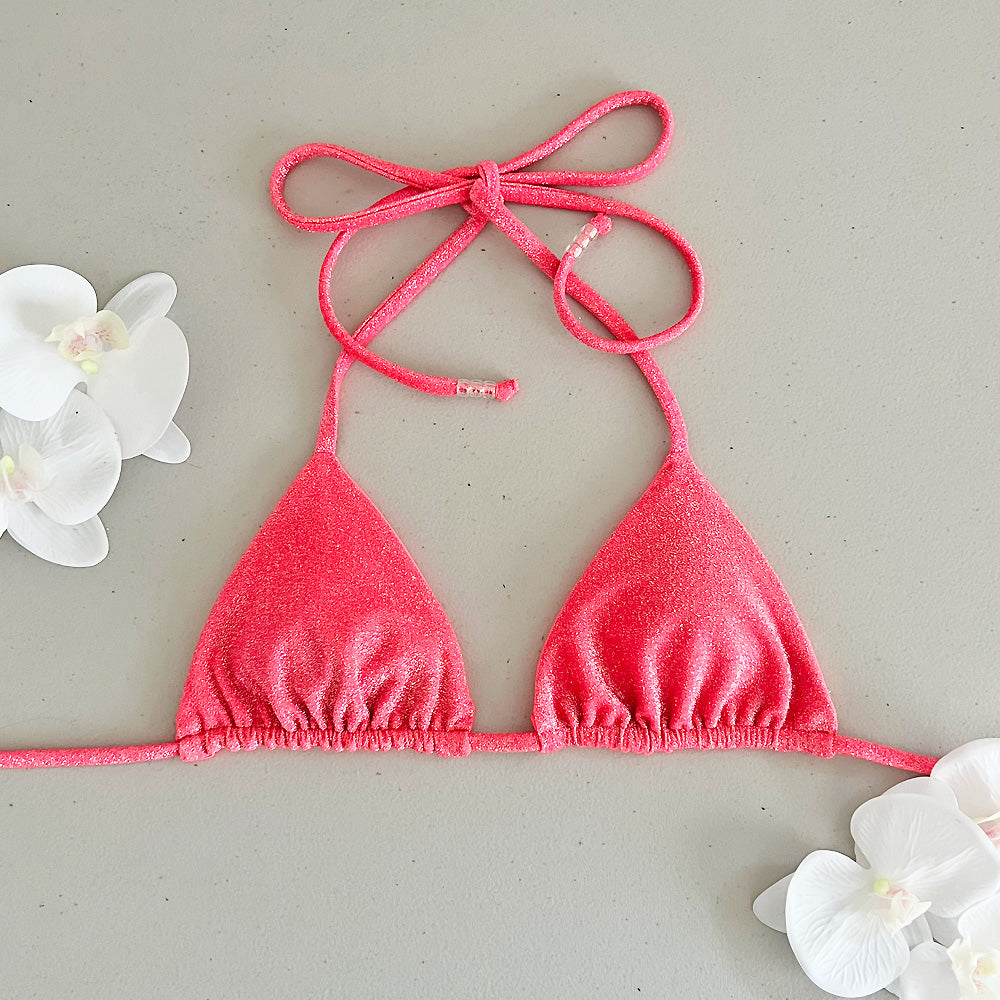 Shimmering Coral Reef Triangle Bikini Top – swoonswimwear