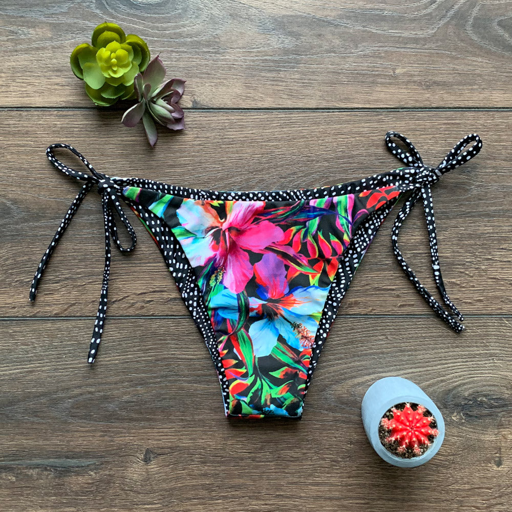 Tropical Tryst + Cosmic Connection Reversible String Bikini Bottom