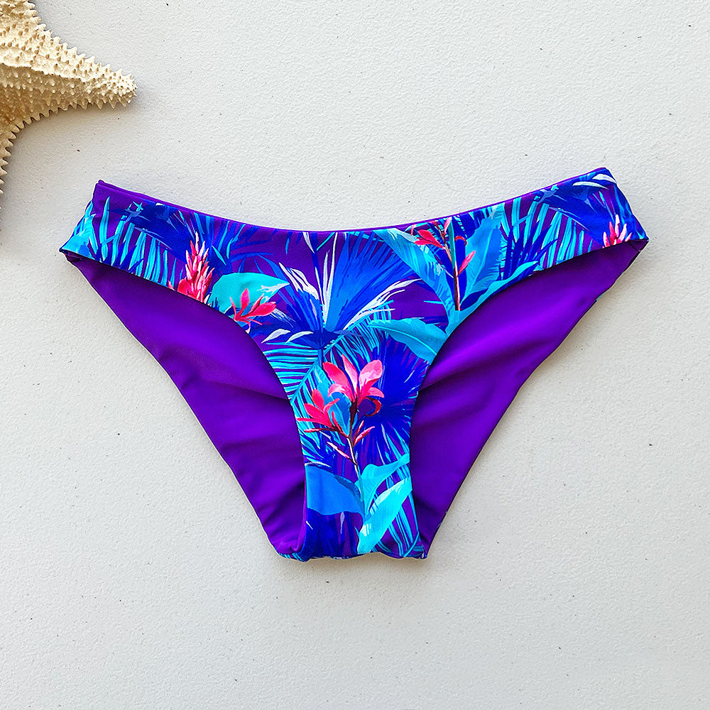 Blue Lagoon + Paradise Purple Reversible Triangle Bikini Top – swoonswimwear
