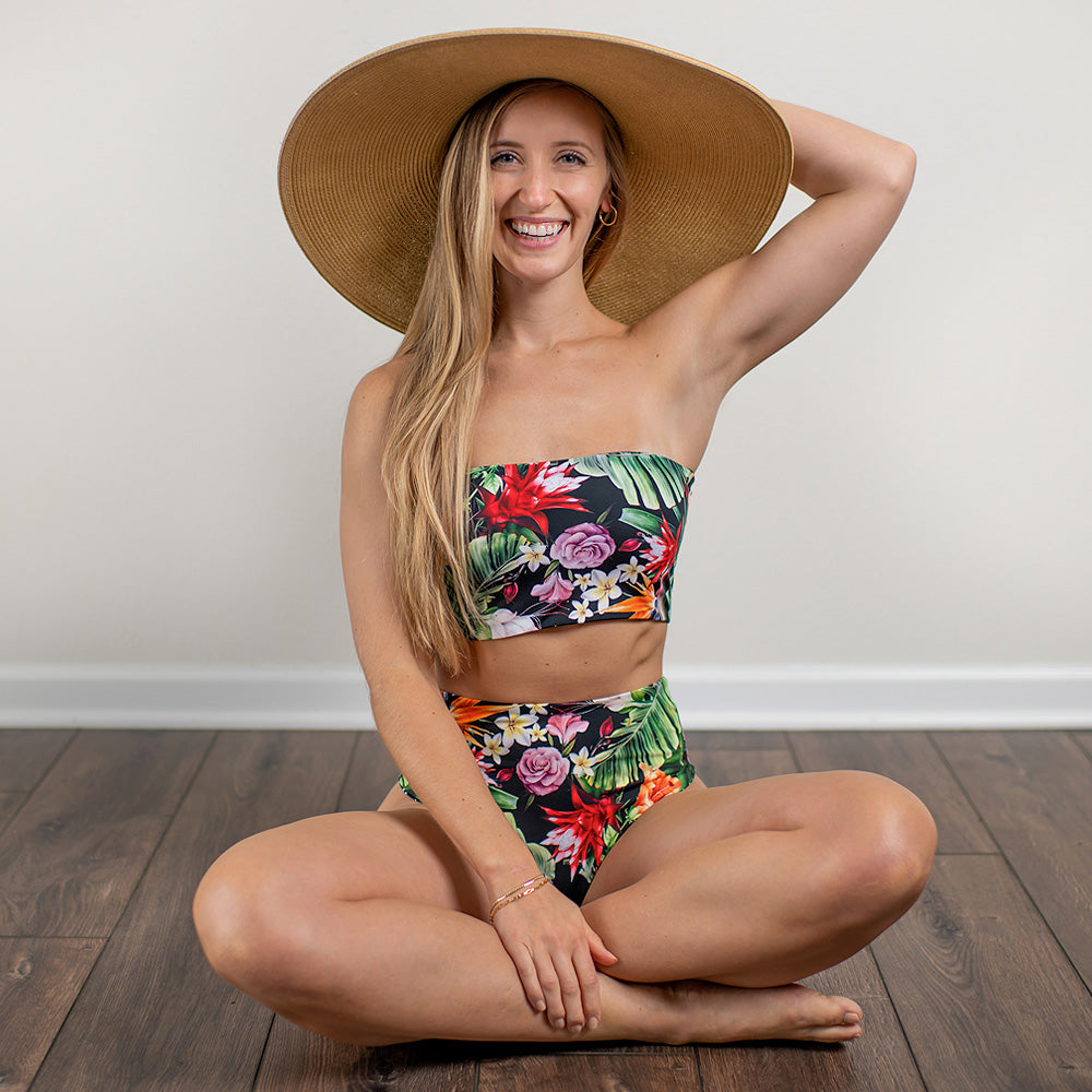 Birds of Paradise + Cosmic Connection Reversible High-Waisted Bikini Bottom