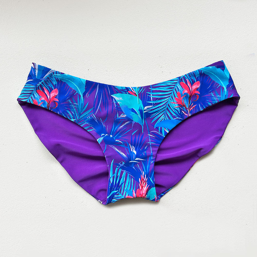 Blue Lagoon + Paradise Purple Reversible Full Bikini Bottom – swoonswimwear