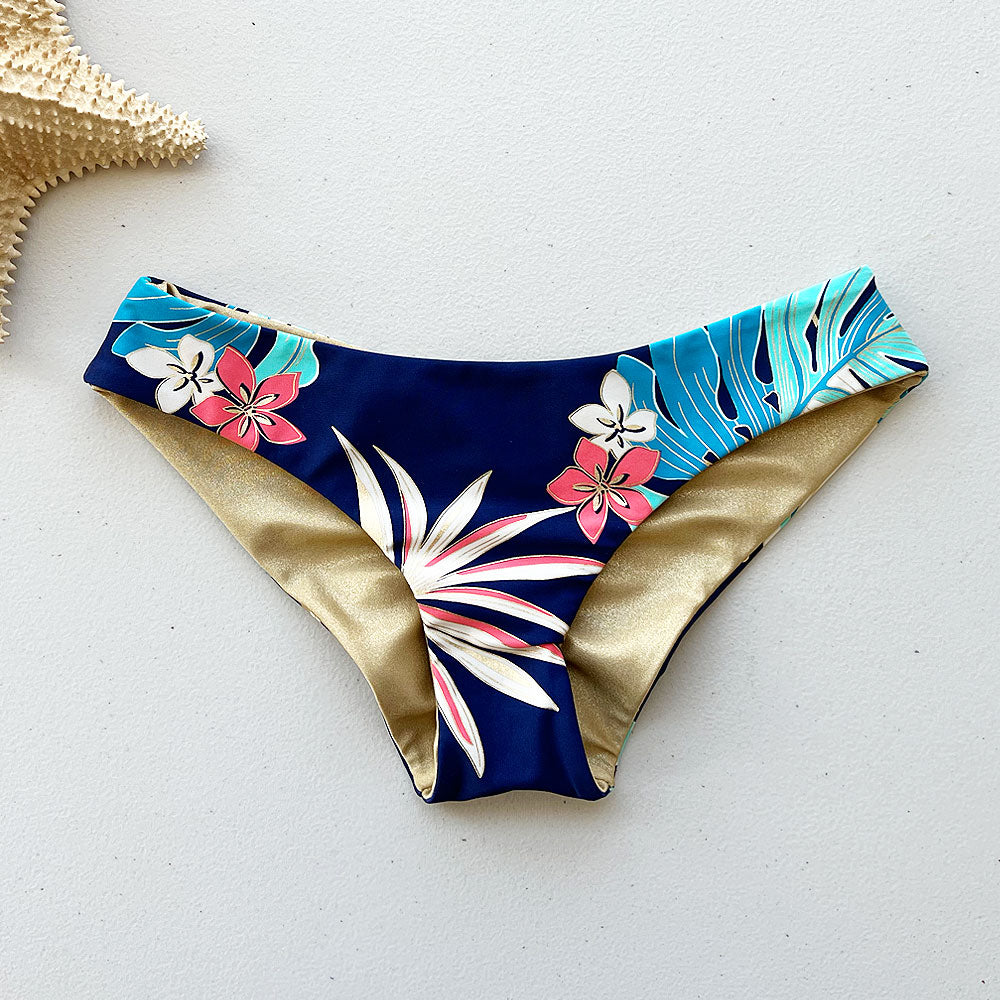 Hawaiian Holdiay + Golden Sands Reversible Cheeky Bikini Bottom –  swoonswimwear