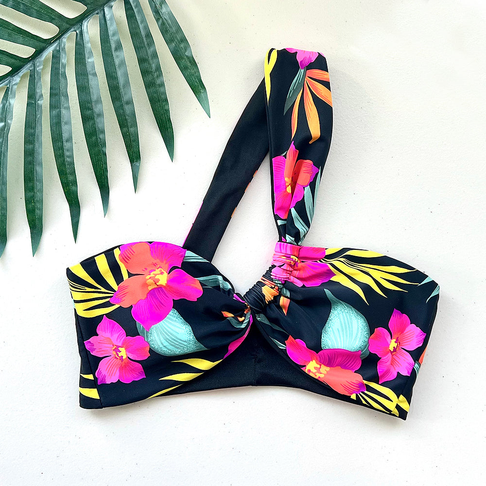 Tropical Crush Twist Bandeau Bikini Top
