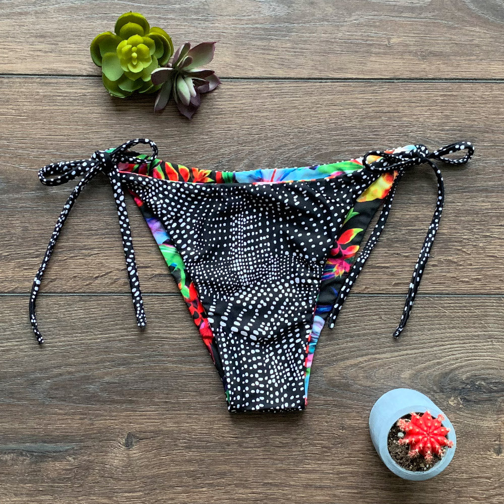 Tropical Tryst + Cosmic Connection Reversible String Bikini Bottom
