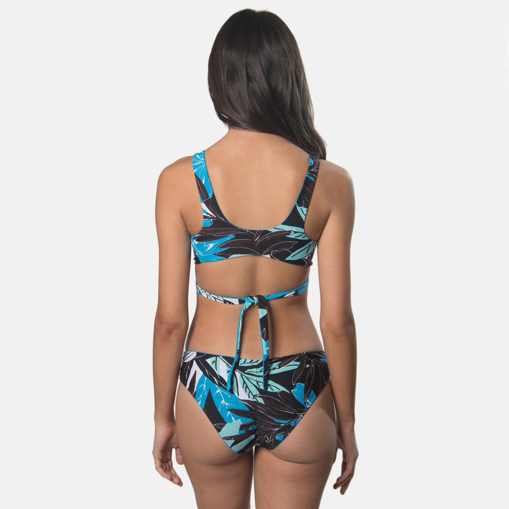 Paradise Island / Tempting Teal reversible cheeky bikini bottom by Swoon Swimwear