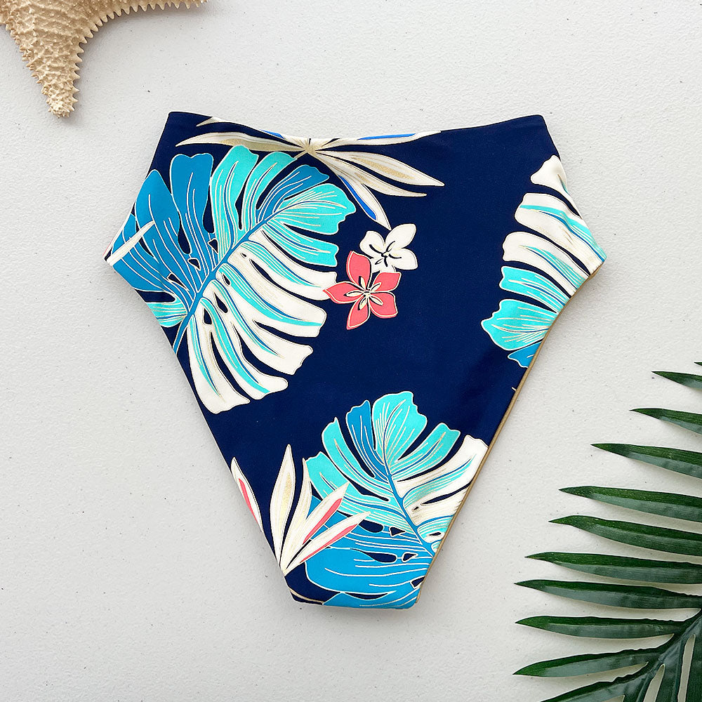 Hawaiian Holdiay + Golden Sands Reversible High-Waisted Bikini Bottom