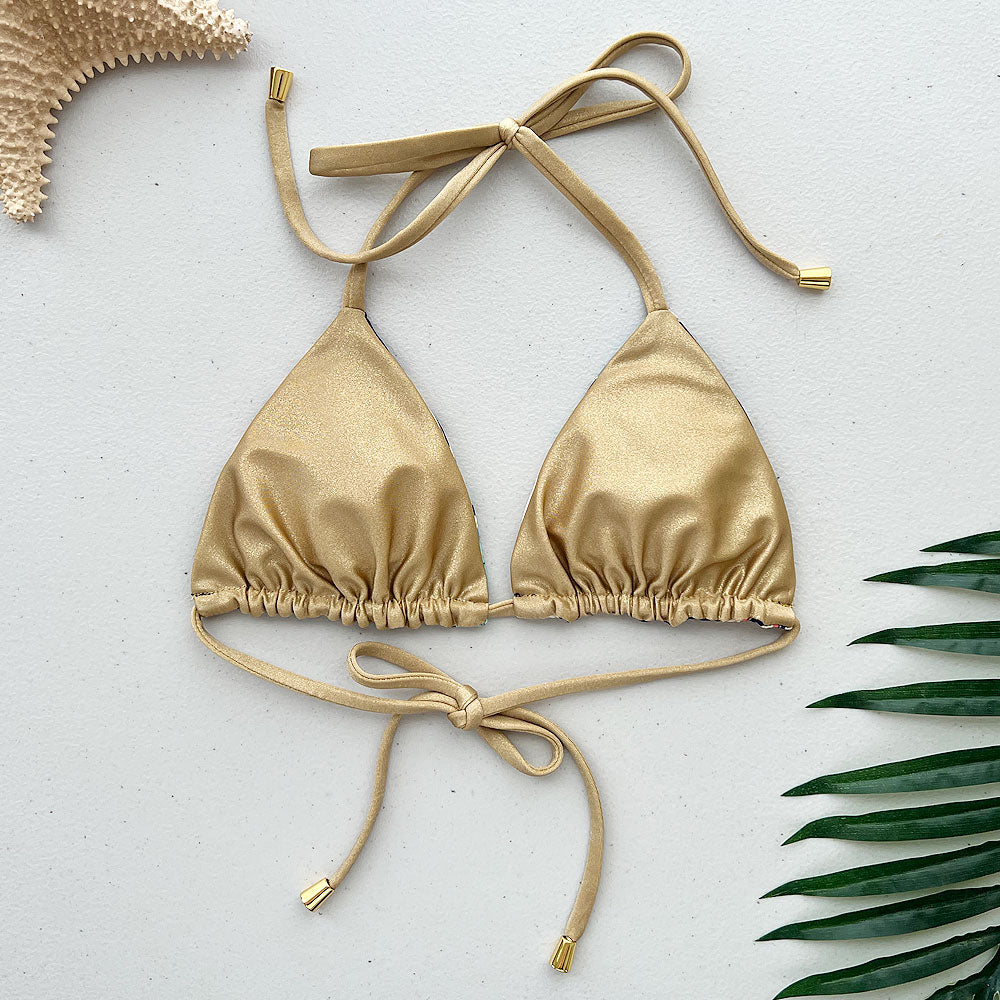 Golden bikini hot sale