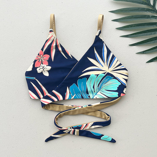 Hawaiian Holiday + Golden Sands Reversible Wrap Bikini Top