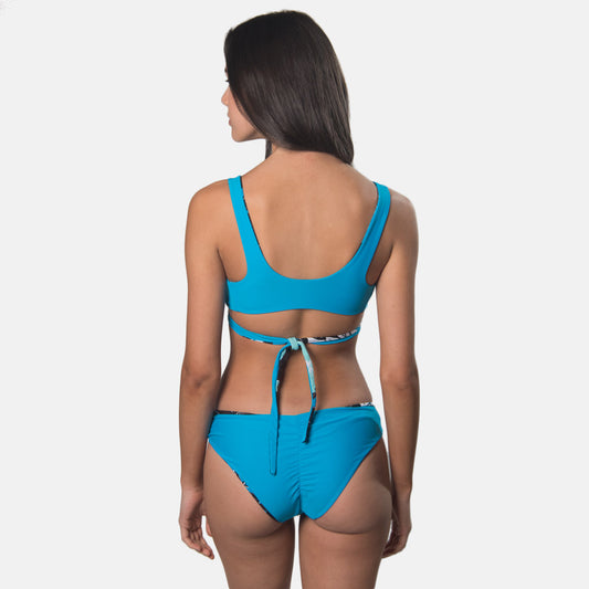 Tempting Teal / Paradise Island cheeky bikini bottom by Swoon Swimwear